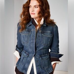 SPANX Jean Shirt Jacket, Size S, NWOT Never Worn!
